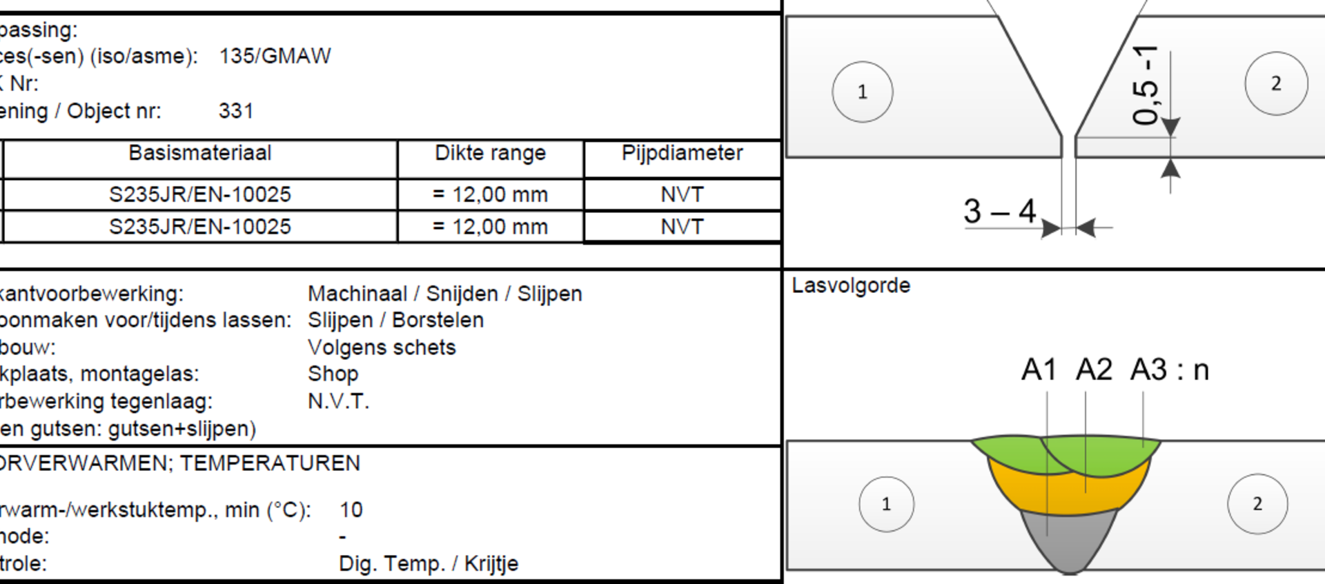 WPS-en bij MAG niveau 3 Staal