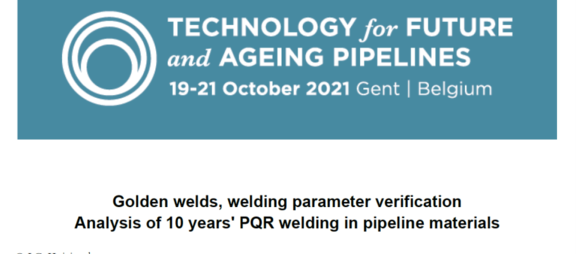 Webinar: Golden Welds, levels of inspection 