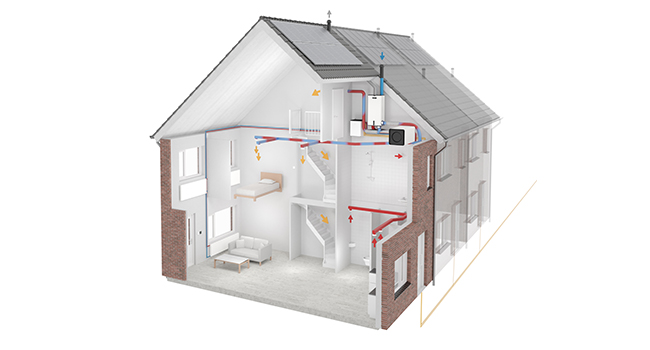 Warmtepompnet laagbouw