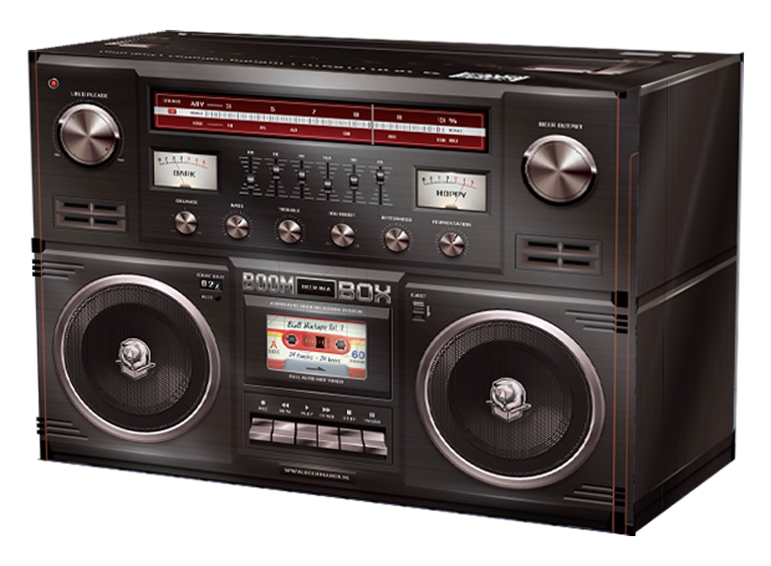 Beer in a Box 2026 Black Edition boombox met 24 craftbieren