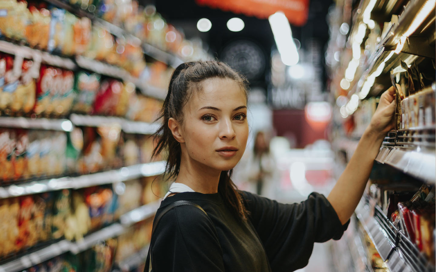 In de supermarkt